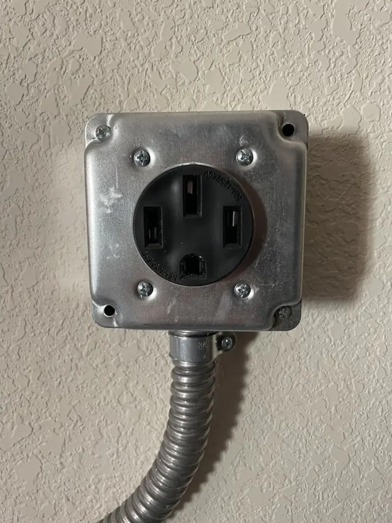 NEMA 14-50 outlet installed for Smart Home Electrical in Longmont